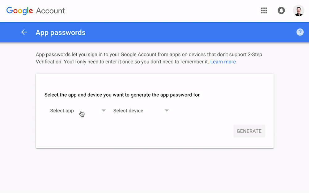 app password
